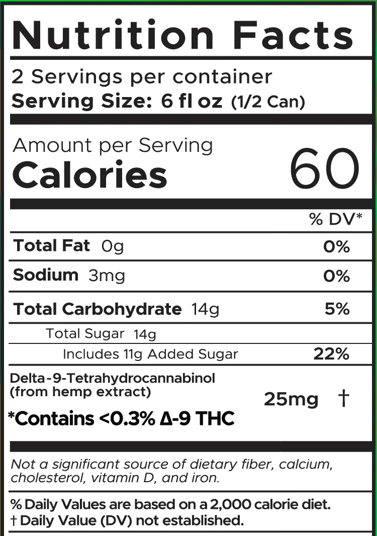 Delta 9 THC Seltzer 4 Pack - 50mg - Blazed Orange